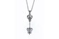 culet hollow royal crown key pendant