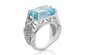 meadowlark deco cocktail ring - blue topaz