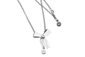 karen walker sterling silver bow necklace - 60cm