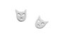 karen walker sterling silver cat studs