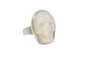 nick von k mother of pearl skull ring - medium