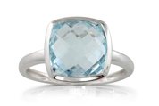 9ct white gold blue topaz ring