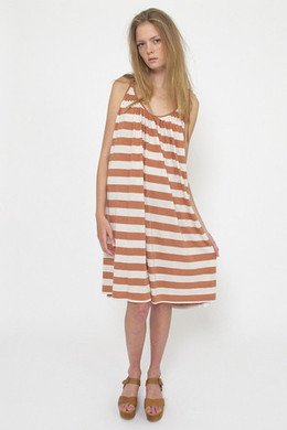 Nelin dress, amber stripe