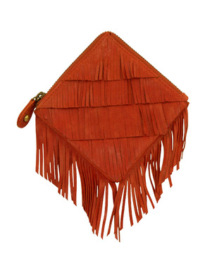 zabbana fringe coin purse - lava