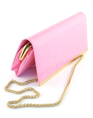 Embossed Clutch in Pink by Karen Walker