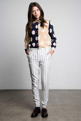 lighthouse pants, nautical stripe