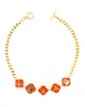 Multi Enameled Charm Necklace in Scarlet by Karen Walker