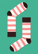 stripe, white/pink/black