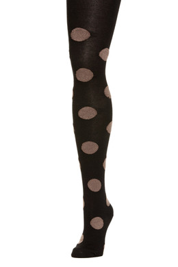 Dot Boucle Tights, black