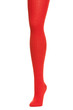 Rib Wool Tights, tomato red