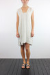 Silk Linen Contrast Tunic Dress