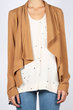 drape jacket, indian tan