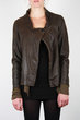 ulrick womens leather jacket, brown