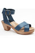 ankle strap vegie sandals, blue vegie