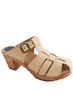 high plaited sandals, natural