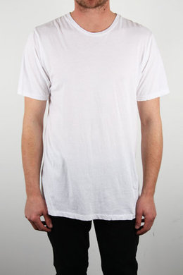 white rain t-shirt ribbed, white