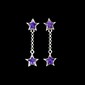 Violet Twin Star Studs